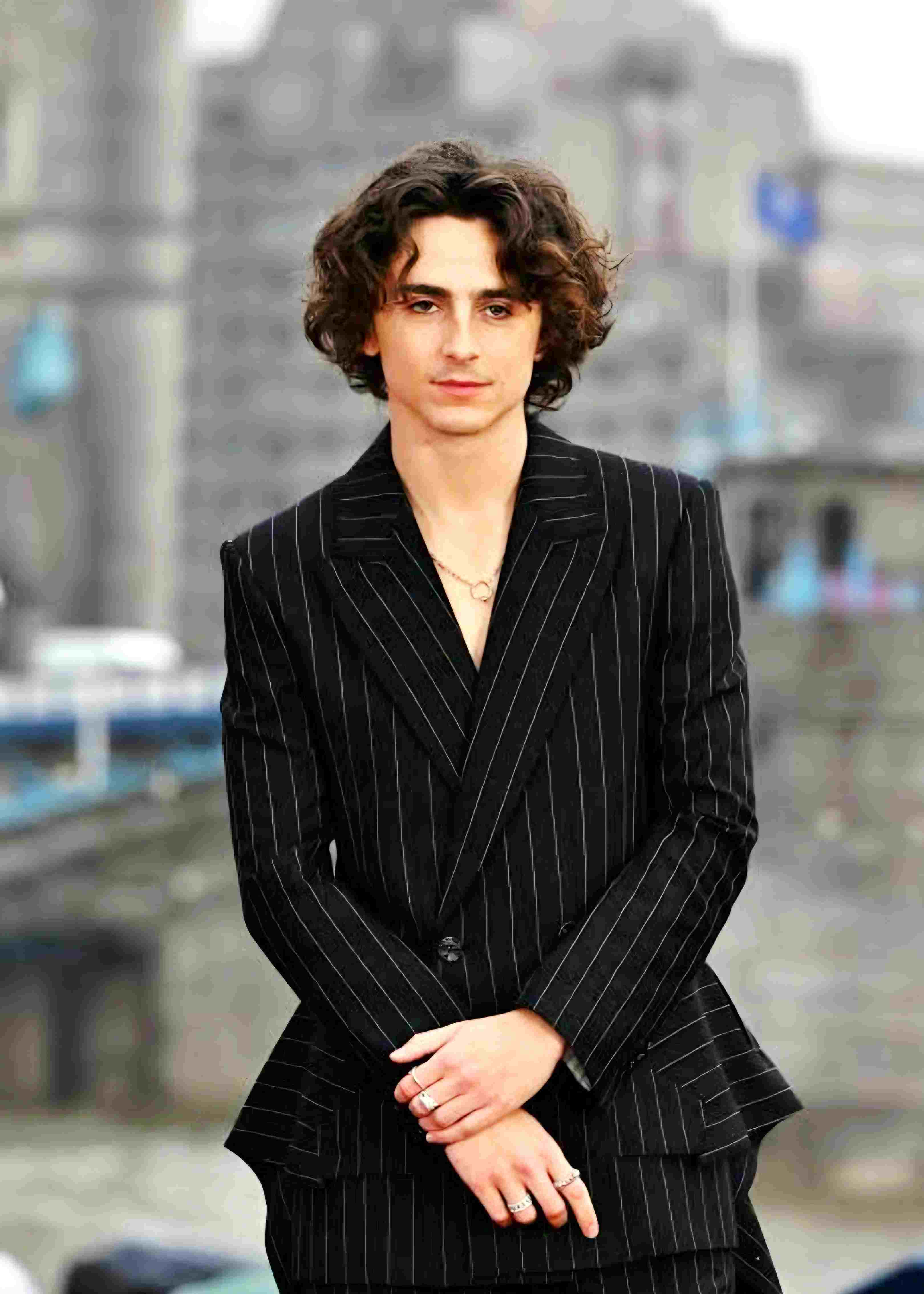 استایل بلیزر بدون پیراهن تیموتی شالامی – Timothée Chalamet shirtless blazer style